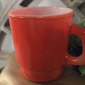 Vintage Fire-King Anchor Hocking Red Mug Retro Oven Proof Made in USA Iconic